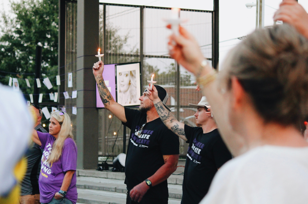 Overdose Awareness Day 2026 Jeff Walker & Crowd Candlelight Service Sky