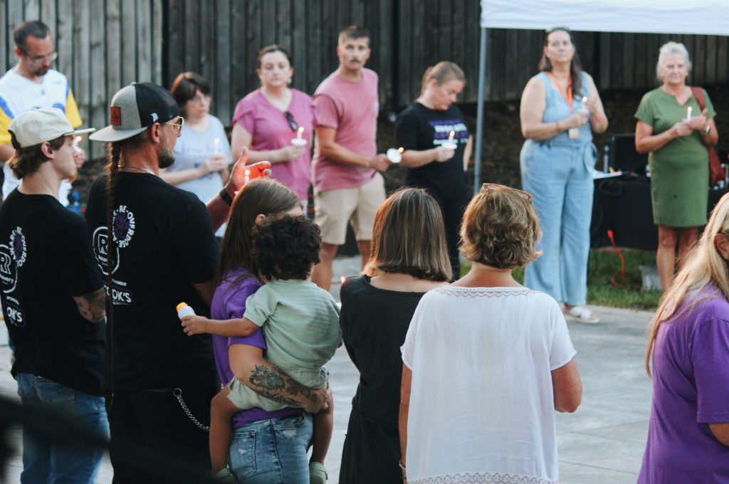 Overdose Awareness Day 2026 Jeff Walker, Devin Lyall, and Crowd