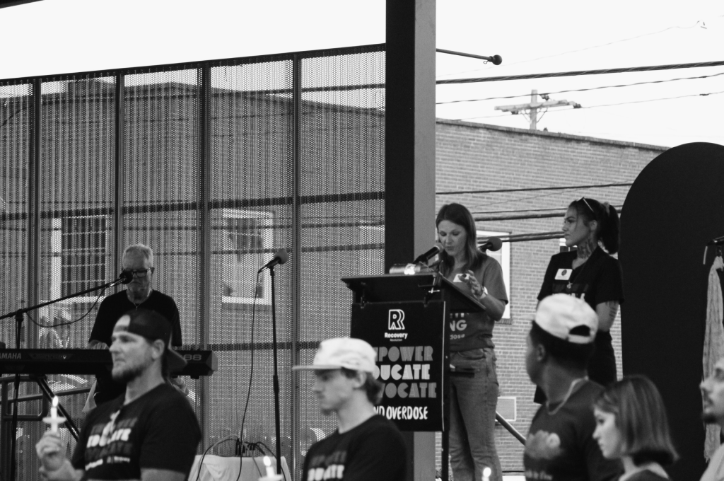 Overdose Awareness Day 2026 - Pastor Scott Frazier, Devin Lyall, and Alexis Triplett - Black & White