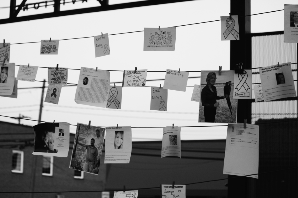 Overdose Awareness Day 2026 Wall of Remembrance - Black & White